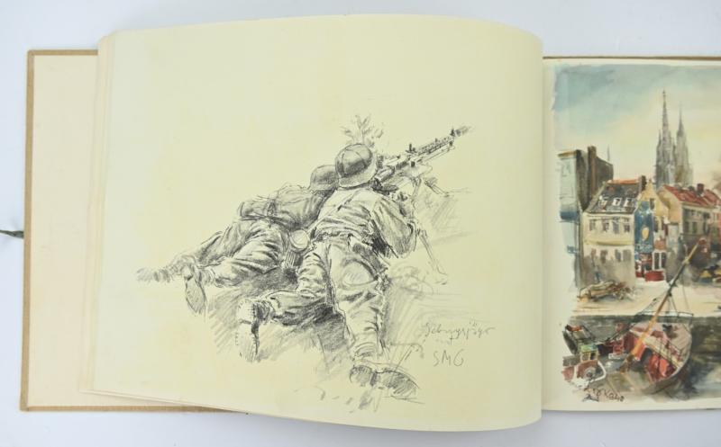 German WH Hans Liska Sketch Book 1944