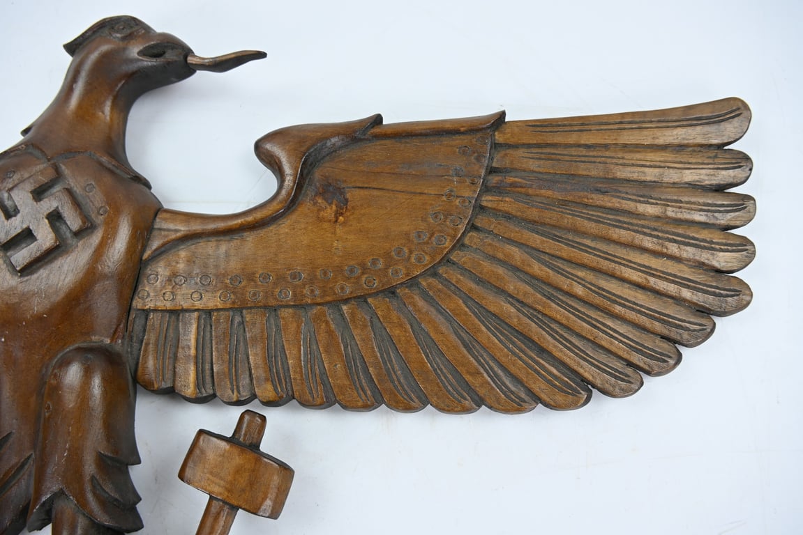 German Hitler Youth Wooden Wall Eagle