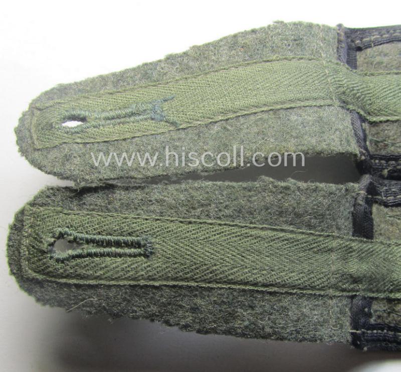 Moderately used - typically later-war-period and/or fully matching! - pair of so-called: 'M44'-pattern, simplified WH (Heeres) NCO-type shoulderstraps: 'Unteroffizier der Pionier-Trpn.'