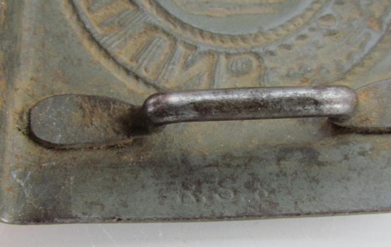 Wehrmacht (Heer) tropical ‘Afrikakorps’ steel belt buckle ( RS&S )