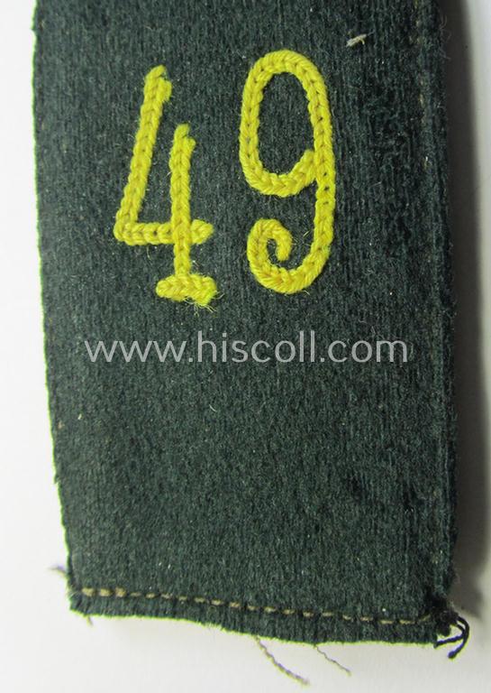 Single - and actually not that often seen! - WH (Heeres) EM-type (ie. 'M36-/M40'-pattern- and 'pointed styled') 'cyphered' shoulderstrap as was intended for usage by a: 'Soldat des Nachrichten-Abteilungs 49'