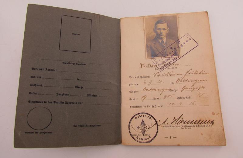 Deutsche Jungvolk (DJ) / Hitlerjugend (HJ) Leistungsbuch