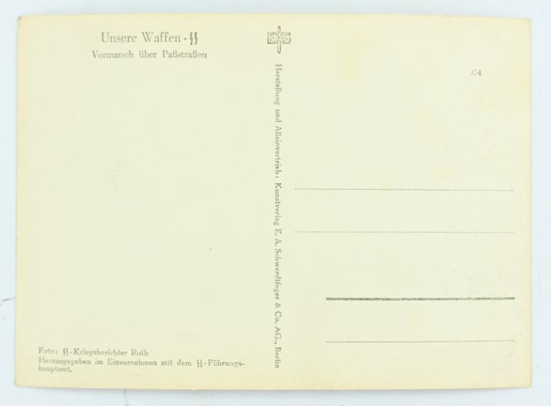 German Waffen-SS Kriegsberichter Postcard 'Unsere Waffen-SS'