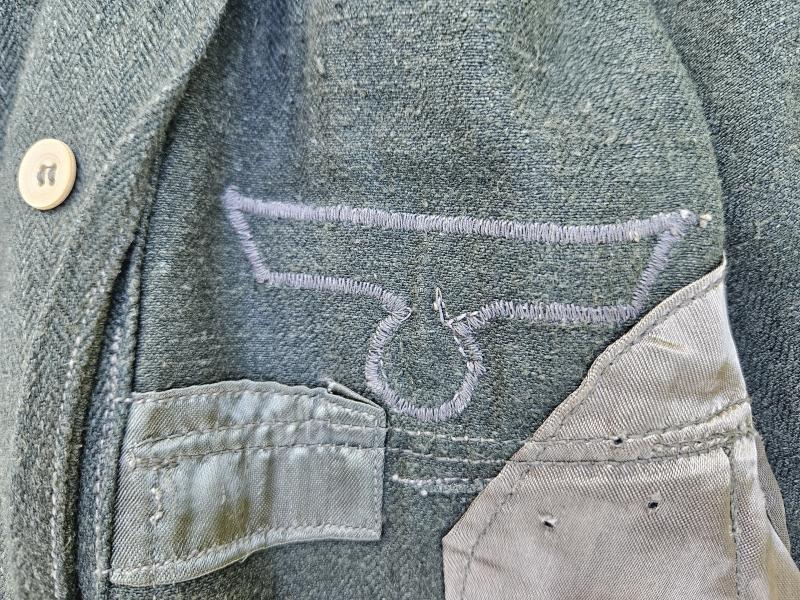 Wehrmacht ( Heer ) ‘Drillich’ (HBT) M43 Field Blouse RB Numbered 1944.