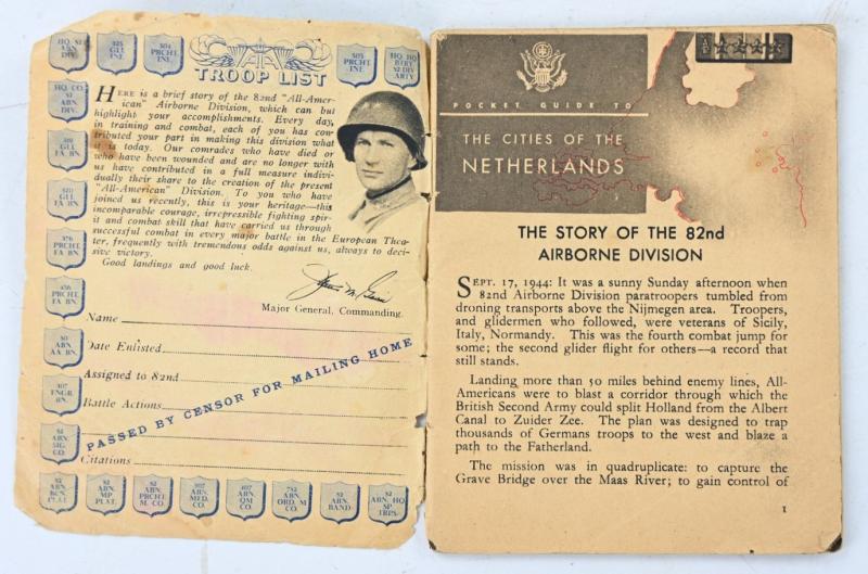 US WW2 82nd Airborne Division Booklet