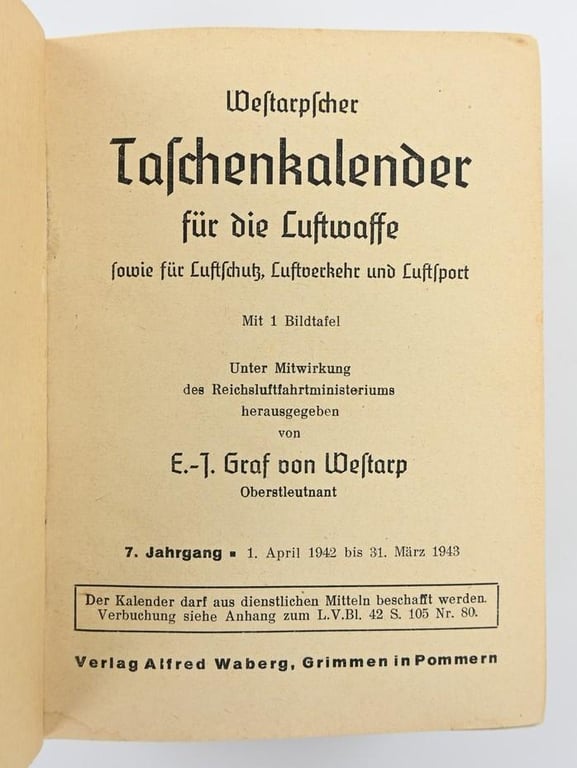 German LW Pocketkalender
