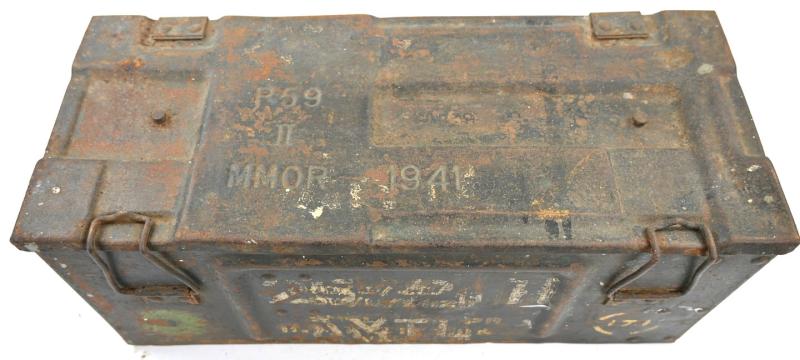 British WW2 25pds Grenade Box with Frame