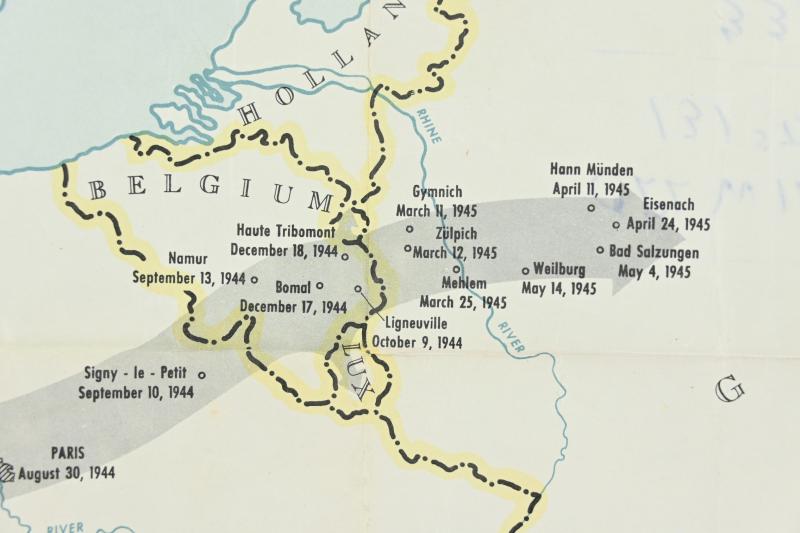 US WW2 Route Map 131st AAA