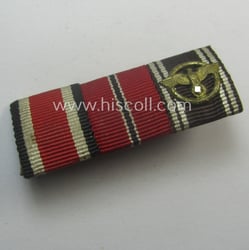 Three-pieced, WWII- ie.: TR-period ribbon-bar (ie. 'Feld- o....