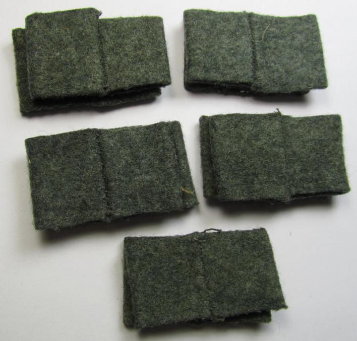 Fully matching pair of WH (Heeres) 'Nachschub'- (ie. transport-) related, so-called: regimental shoulderstrap-'slip-ons' (ie. 'Schulterstück-Überschuben') as was intended for usage by a: 'Soldat des Nachschub-Abteilungs XII'