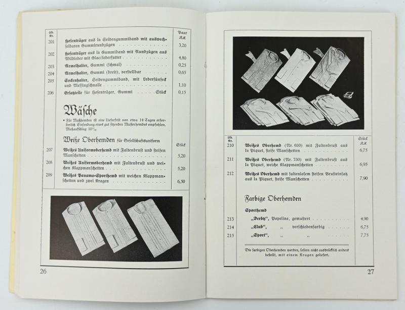 German WH Clothing Booklet 1937