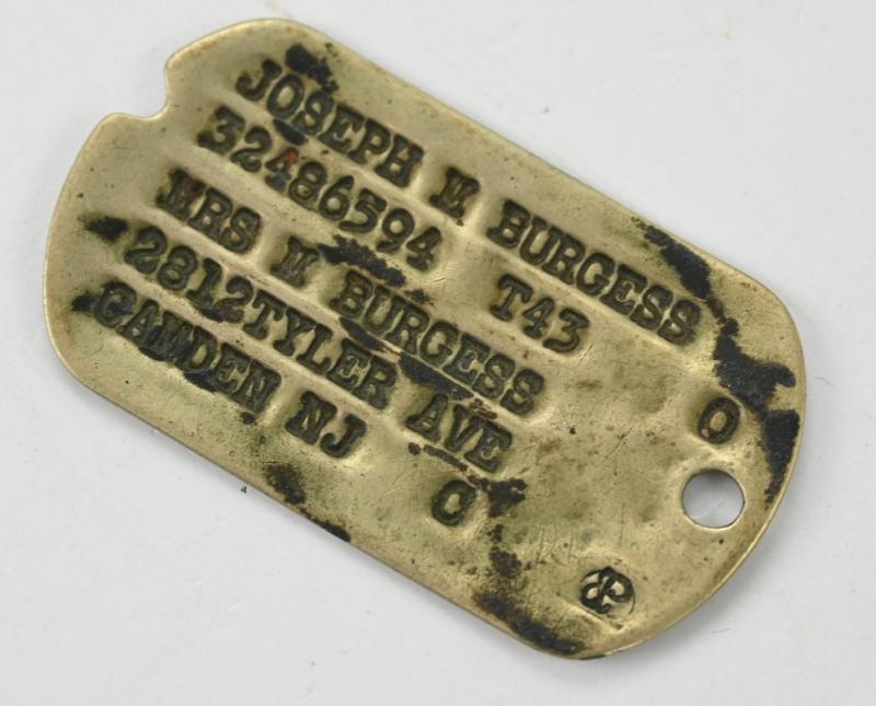 US WW2 Dog-tag ''Joseph M. Burgess'
