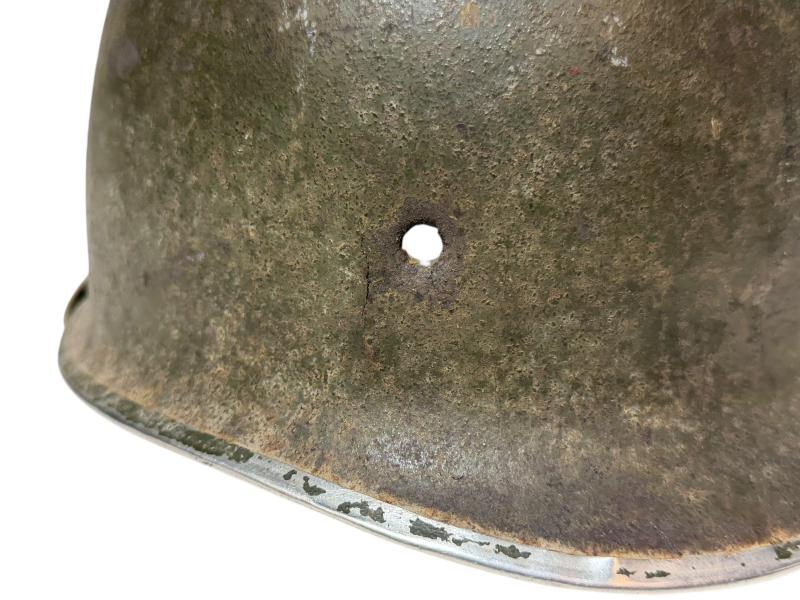 US M1 Fixed Bale Battle Damage Helmet Shell