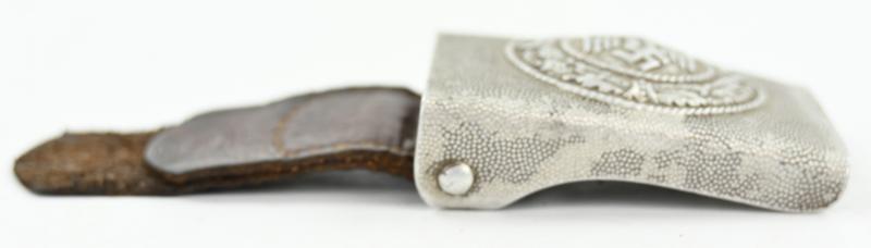 German WH beltbuckle with Leather Tab
