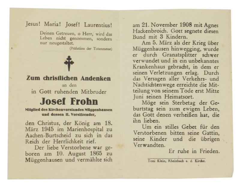 German Citizen Deathcard