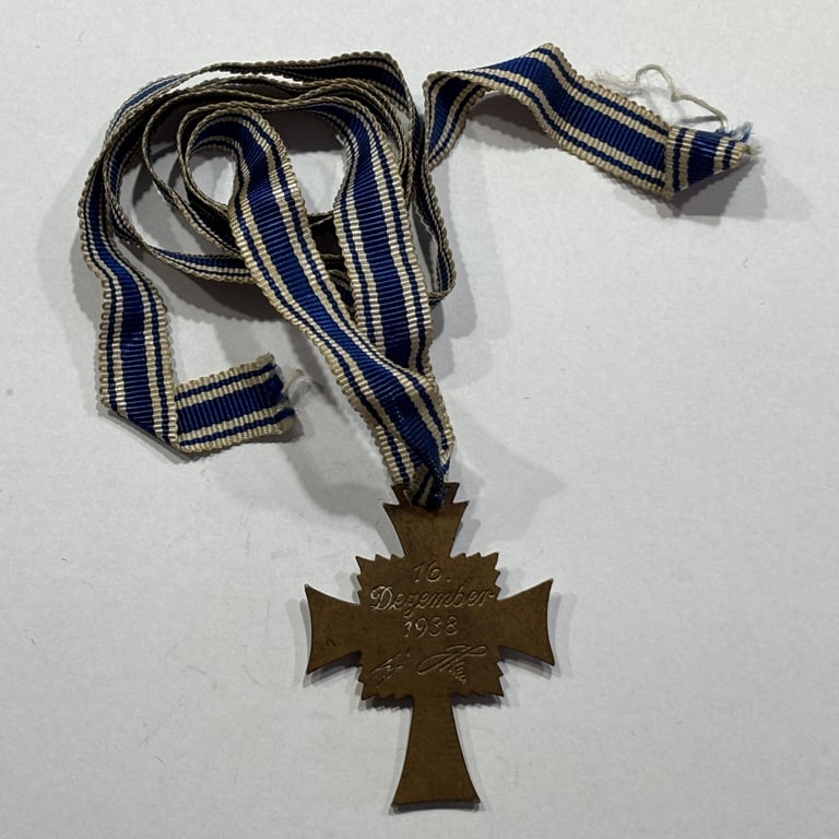 Mother's Cross in Bronze with full ribbon