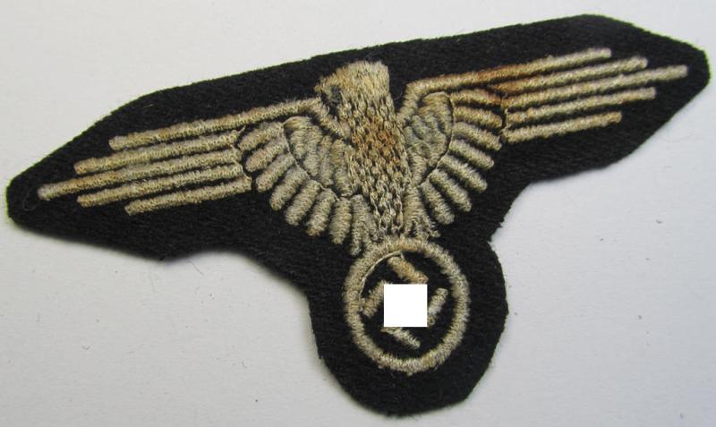 Attractive example of a mid- (ie. later-war-) pattern, 'SS' (ie. 'Waffen-SS') so-called: 'RzM-style' enlisted-mens'-/ie. NCO-pattern arm-eagle as was intended for usage by the various Waffen-SS troops throughout the war