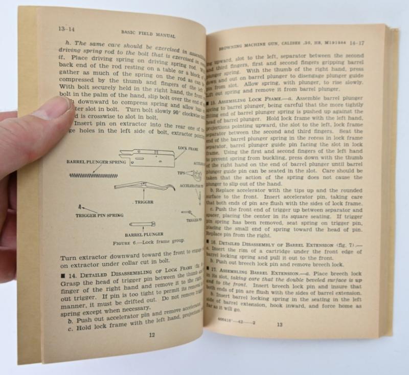 US WW2 Basic Field Manual Browning Machine Gun FM 23-50
