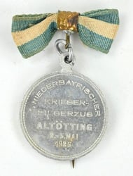 German WW1 Veteran Medal 'Niederbayrischer Krieger-pilgerzug Altötting'