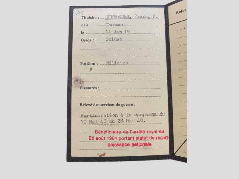 Belgium 'HEER' Award/Document Grouping