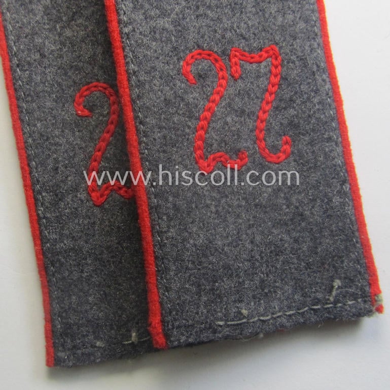 Pair of WH (Luftwaffe) 'cyphered', EM-type shoulderstraps: 'Soldat des Flak-Artillerie-Abtgs. 27'