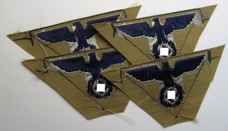 Attractive, SA-related cap-eagle as was intended for the: 'Lagermütze' (ie. side-cap) being an example as woven on a darker-blue-coloured background and as such intended for members within the: 'SA-Gruppe Hansa o. Hessen'