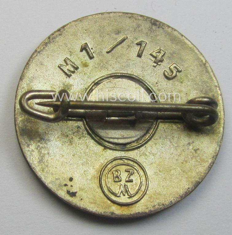 'N.S.D.A.P. - Parteiabzeichen' showing the makers'-designation: 'RzM' and/or: 'M1/145' (which code can to date not be attributed to any maker)