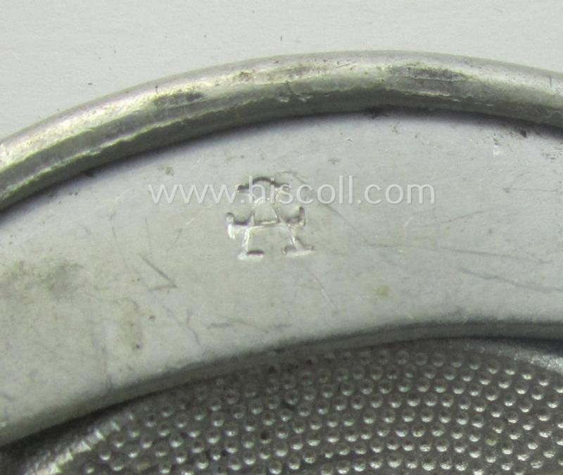 Reichs Forestry (ie. 'Reichsforstbeamte') aluminium-based (dress- ie. 'Ausgeh'-pattern) belt-buckle (ie. 'Koppelschloss für Reichsforstbeamte') being a maker- (ie. 'A'-) marked example