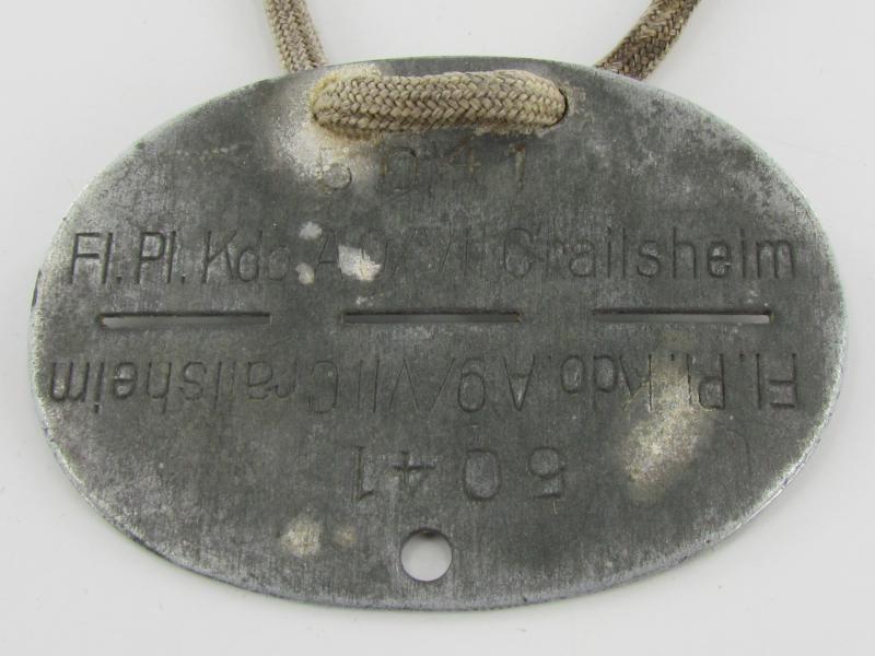 Erkennungsmarke Flugplatz Kommando Crailsheim