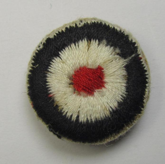 Attractive - and actually scarcely encountered! - WH (Luftwaffe) 'tropical-issued'- (ie. DAK-related-) side-cap-cocarde (ie. 'Kokarde für Tropen-Schiffchen')