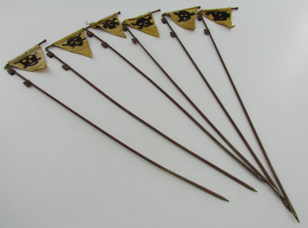 Wehrmacht Gas Warning Flags – Gaswarnfähnchen – Set of Six