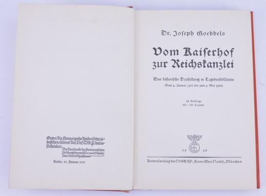 German Book: Vom Kaiserhof zur Reichskanzlei