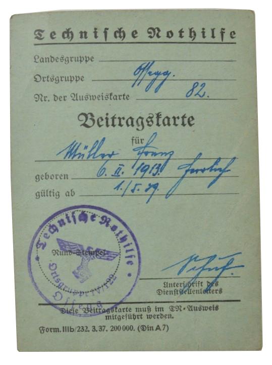 German TENO Memberpass and Papers