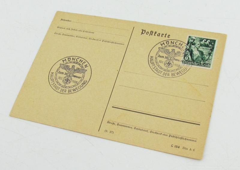 German Postcard München 30-01-1938