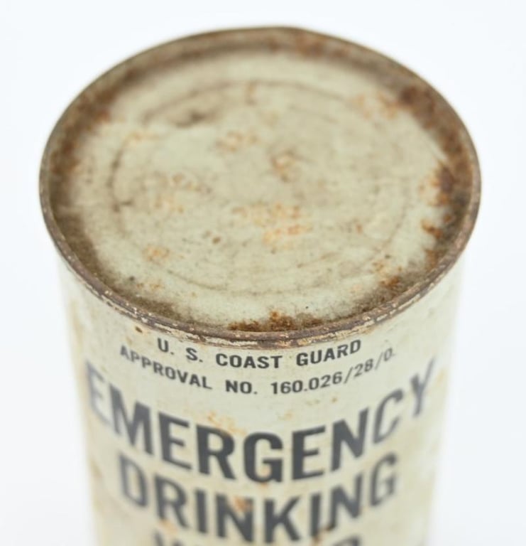 US Coast Guard Emergency Drinking Water Tin Can