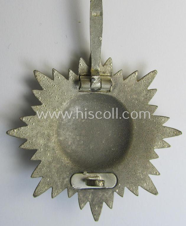 Attractive, WH-related, so-called: 'Verdienstauszeichnung o. Steckkreuz für Angehörige der Ostvölker, 1. Kl. in Silber ohne  Schwertern' being a maker- (ie. '100'-) marked example that comes stored in its accompanying, period-etui