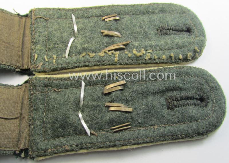 Neat - and fully matching! - pair of WH (Heeres), early-war-period- (ie. 'M36 o. M40'-pattern, 'rounded styled') 'cyphered' NCO-type shoulderstraps as was intended for - and worn by! - a: 'Feldwebel des Infanterie-Regiments 396'