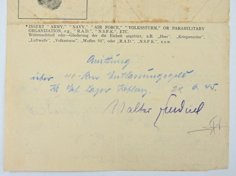 German WH Feldgendarmerie Document Grouping