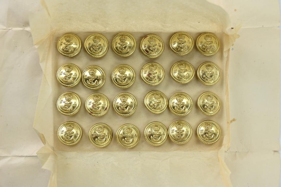 South African WW2 Navy Button Set