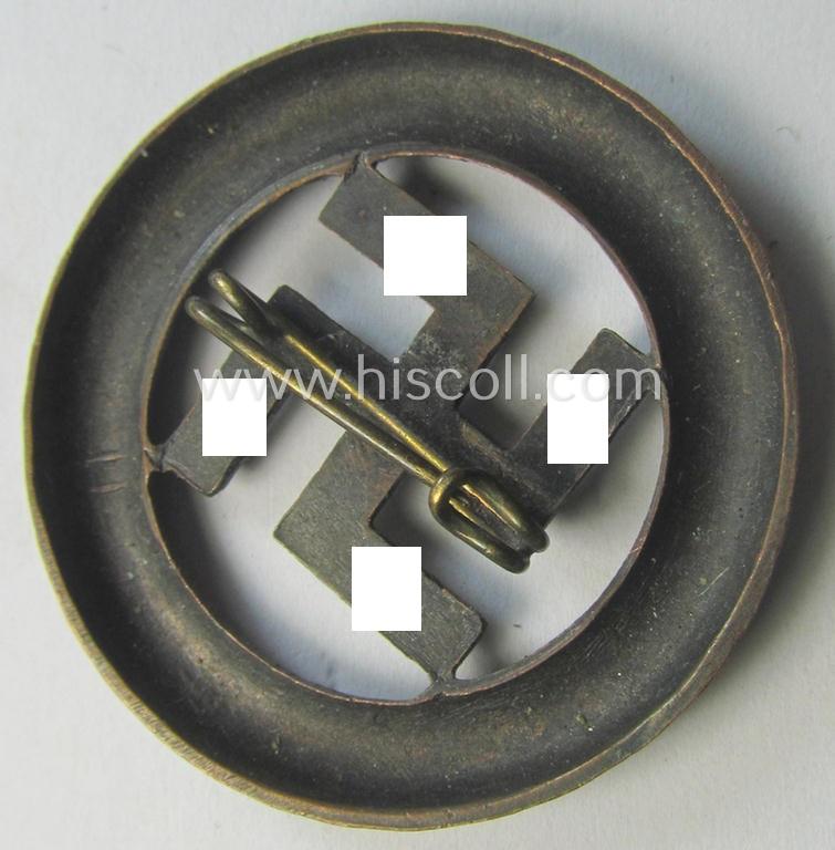 N.S.D.A.P.-related 'Tagungs- o. Veranstaltungsabzeichen' (also referred to as: 'Gau München'-honorary-badge) being a non-maker- example showing the text: 'Und Ihr habt doch gesiegt - 1933!'