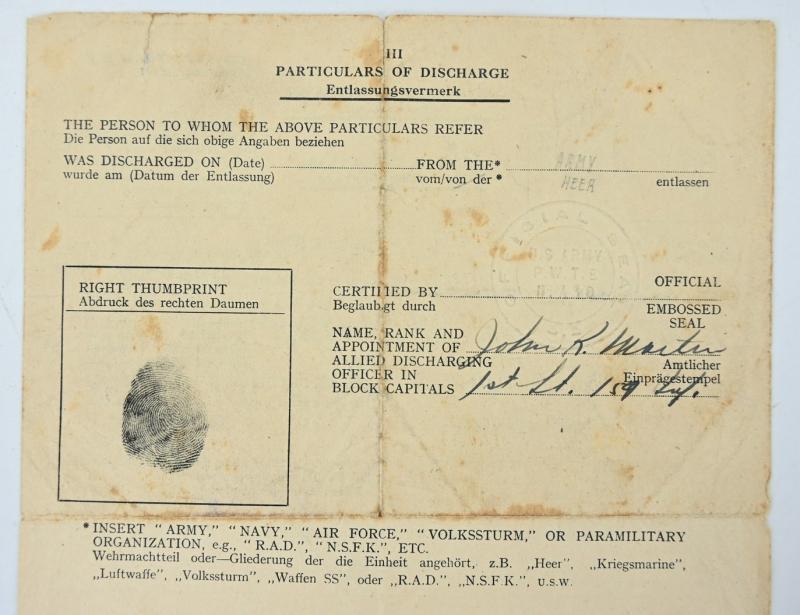 German WH Feldgendarmerie Document Grouping