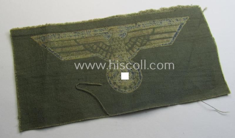 Attractive - and actually rarely seen! - WH (Heeres) breasteagle (ie. 'Brustadler für Mannschaften u. Unteroffiziere des Heeres') being of the 'last-ditch'- (ie. later-war-period-) and/or entirely 'printed'-pattern