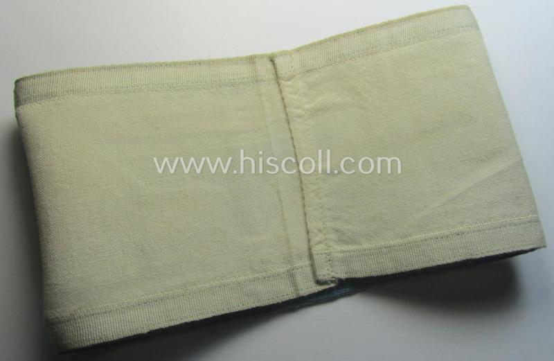 WH (Heeres ie. Kriegsmarine) armband (or: 'Dienst-Armbinde') as was (presumably) intended for (graduated-) staff-members serving within one of the army- ie. naval, officers'-cadet-schools