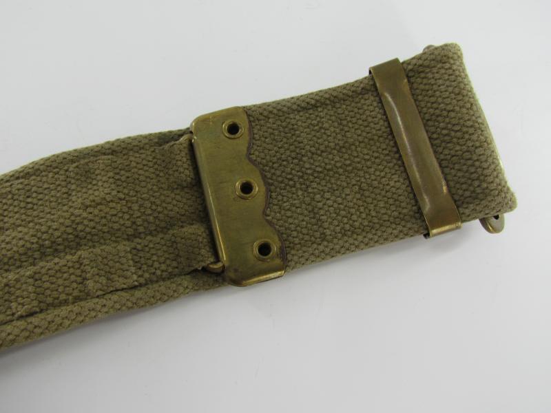 British WWII  ( Blancoed ) Webbing Combat Belt