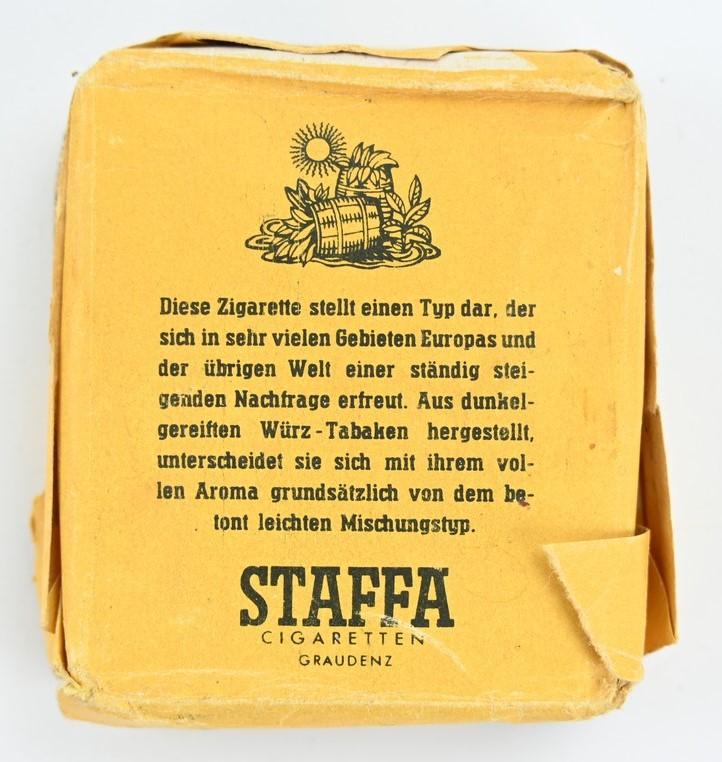 German Third Reich Era Staffa Cigarets