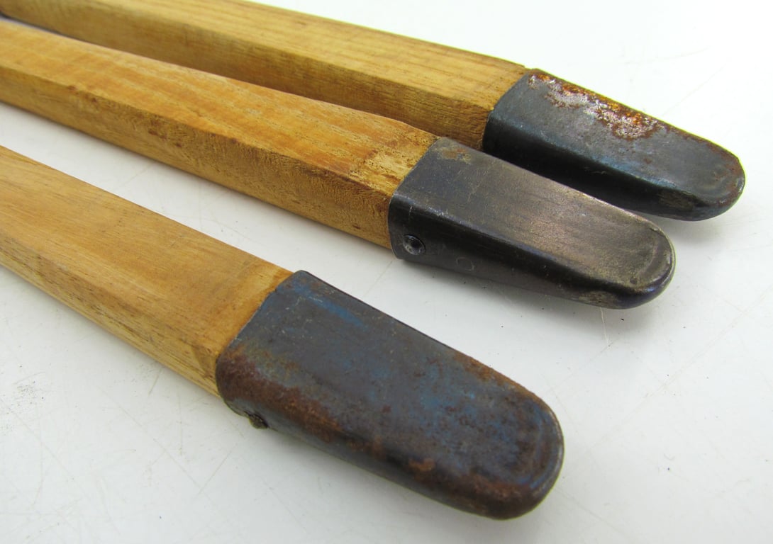 Pre war matching set of 3 wooden tent pegs
