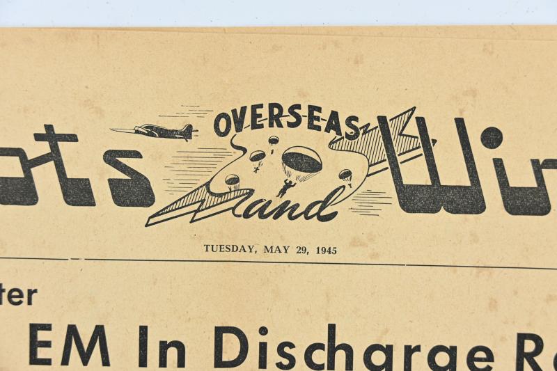 US WW2 507th PIR Newspaper 'Overseas Boots and Wings'
