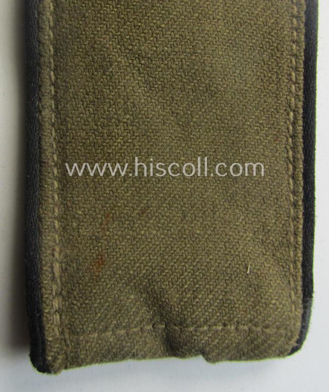 Regrettably single - but nevertheless rarely encountered! - WH (Heeres) 'tropical' (ie. truly 'DAK'-related!) EM-type shoulderstrap as was intended for a: 'Soldat der Pionier-Trpn.'