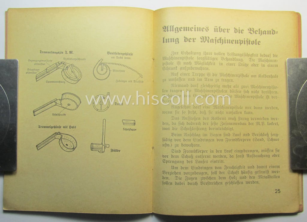 WH-related instruction-booklet entitled: 'Die Maschinenpistole und ihr Gebrauch'