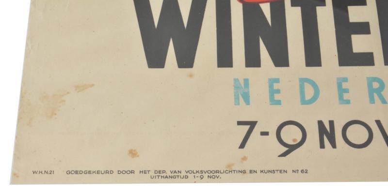 German Dutch 'Winterhulp' Poster 1944